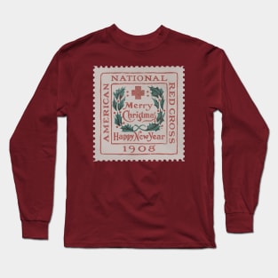 Christmas Stamp - 1908 Long Sleeve T-Shirt